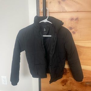 Girls Black Puffer Coat